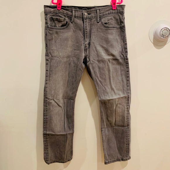 Levi's Waist Size 34 Length 30 Gray 559 Relaxed Straight Men's Jeans - Picture 2 of 5